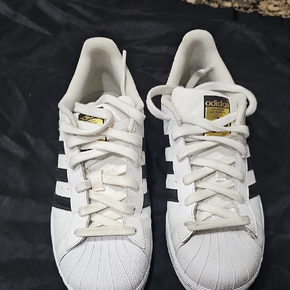 Adidas Classic White and Black Sneakers